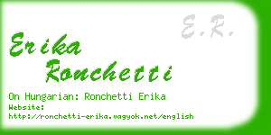 erika ronchetti business card